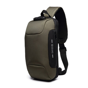 Multi-functional Crossbody Bag for Men, Anti-theft Lock, Waterproof